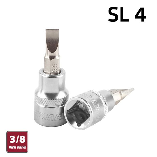 FIXMAN 3/8" Dr.bit Socket Sl4 Slotted Screwdriver Bit